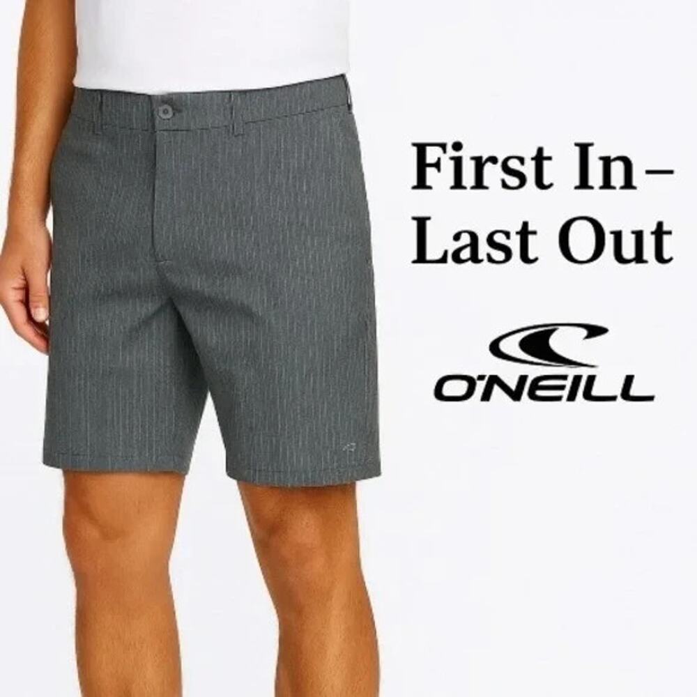 O'Neill First In – Last Out Pinstriped Shorts Gray Men’s 34